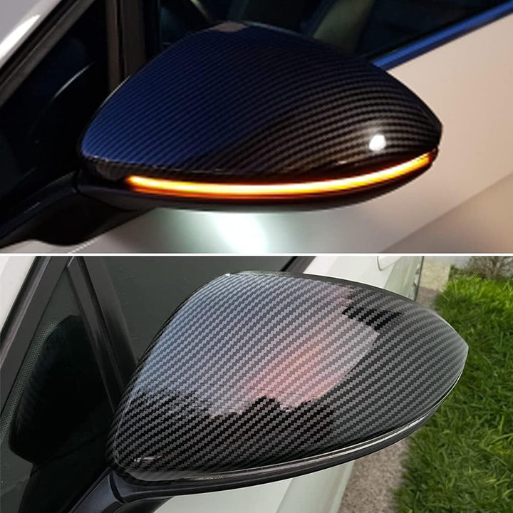 1 Paar Spiegelkappen Links Rechts Seitenspiegel Abdeckkappen für Golf MK7 7.5 GTI 7 Golf 7 R für T-o