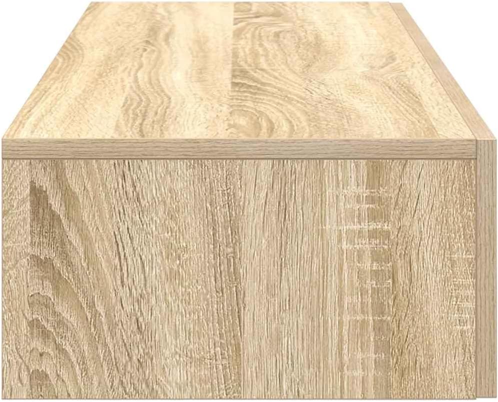 vidaXL Wandregal Mit Schubladen Sonoma-Eiche 100x36x19cm Holzwerkstoff, Wandschrank, Schweberegal, W
