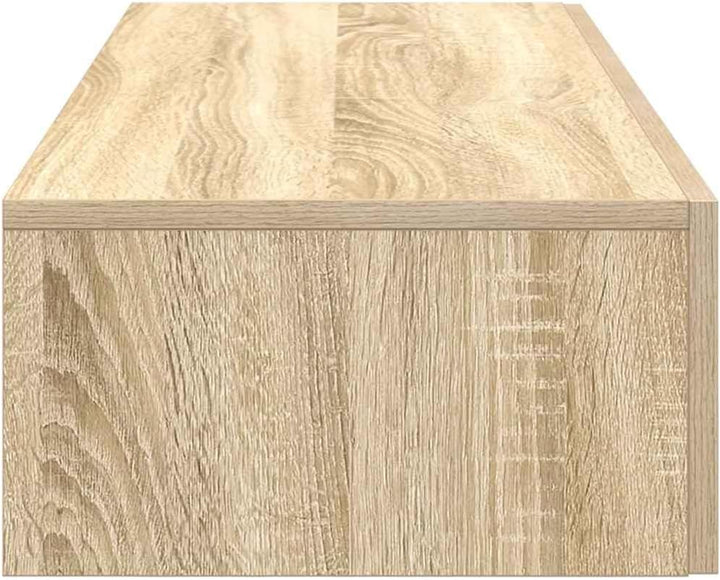 vidaXL Wandregal Mit Schubladen Sonoma-Eiche 100x36x19cm Holzwerkstoff, Wandschrank, Schweberegal, W