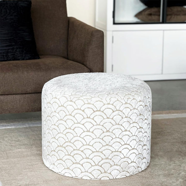 Riverdale Wohnmarke Hocker Nona 55cm Creme - Interieur & Dekoration