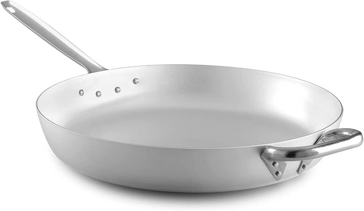 Unbekannt Pentole Agnelli ALMA11160 Gerade Bratpfanne 3 mm dick mit röhrenförmigem Edelstahlgriff, D