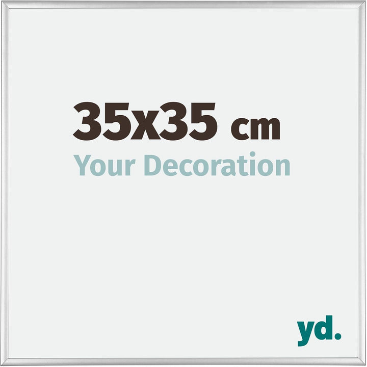 yd. Your Decoration - Bilderrahmen 35x35 cm - Bilderrahmen aus Aluminium mit Acrylglas - Antireflex