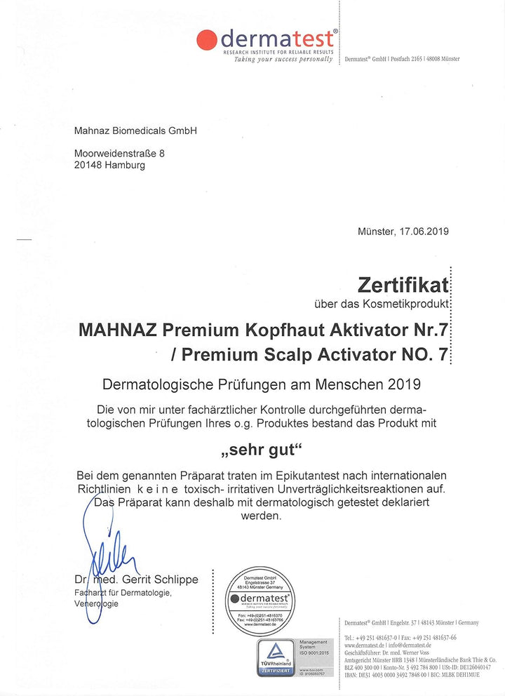 MAHNAZ Man, Premium Kopfhaut Aktivator Nr.7 gegen Haarausfall*, stärkt Haarwachstum, fördert Haarwuc