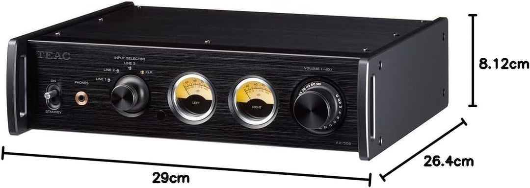Teac AX-505-B Stereo Vollverstärker (115 Watt je Kanal, Stromsparfunktion, Kopfhörerverstärkerschalt