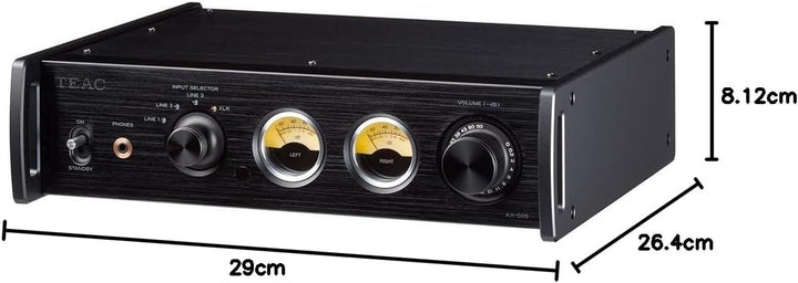 Teac AX-505-B Stereo Vollverstärker (115 Watt je Kanal, Stromsparfunktion, Kopfhörerverstärkerschalt