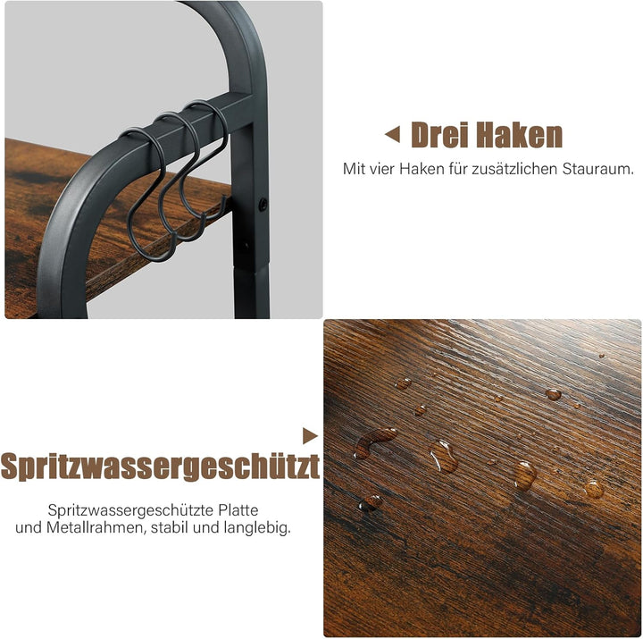 Jehiatek Schmal Schuhregal mit 8 Ebenen, Vertikales Schuhständer aus Metall & MDF, Schlanke Schuhauf