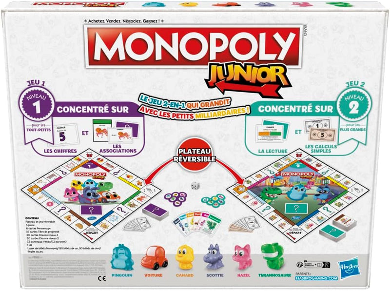 Hasbro Monopoly Junior 2 in 1 - Kinderbrettspiel