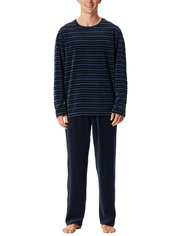 Schiesser Herren Schlafanzug lang - Nightwear Set 48 Nachtblau_182023, 48 Nachtblau_182023