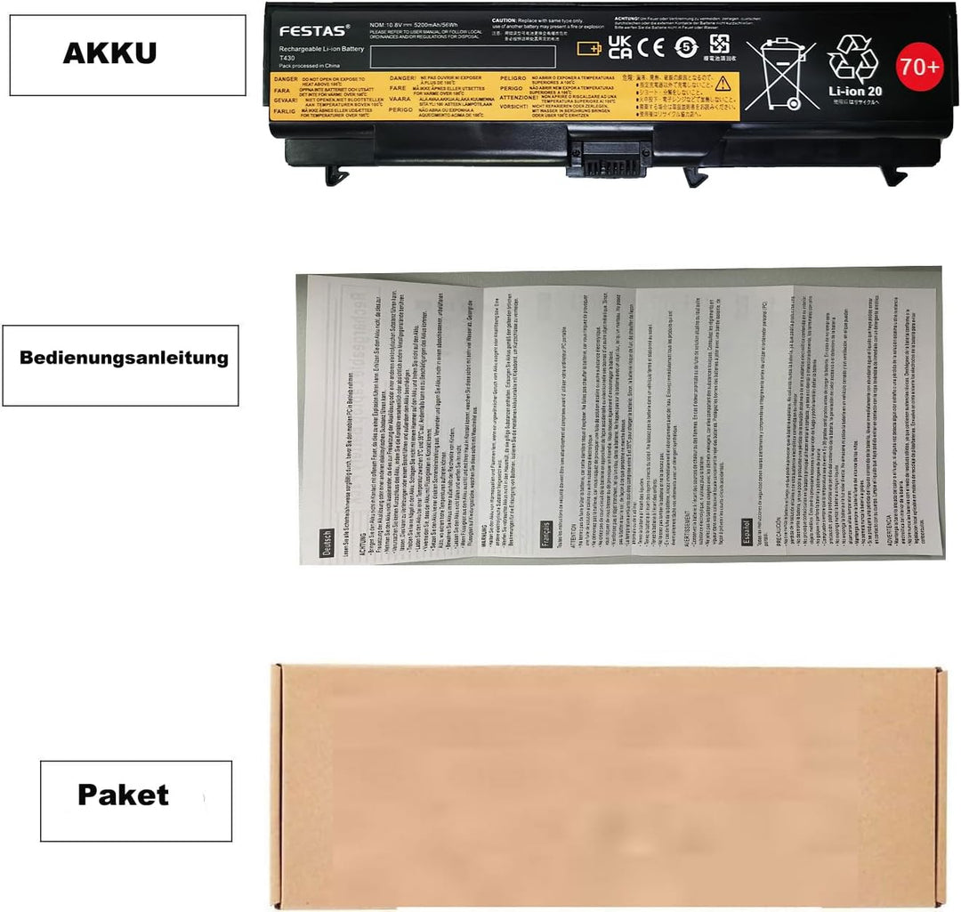 5200mAh 70+ 45N1001 45N1000 45N1007 45N1011 42T4757 0A36303 Laptop Akku für Lenovo ThinkPad T430 T43