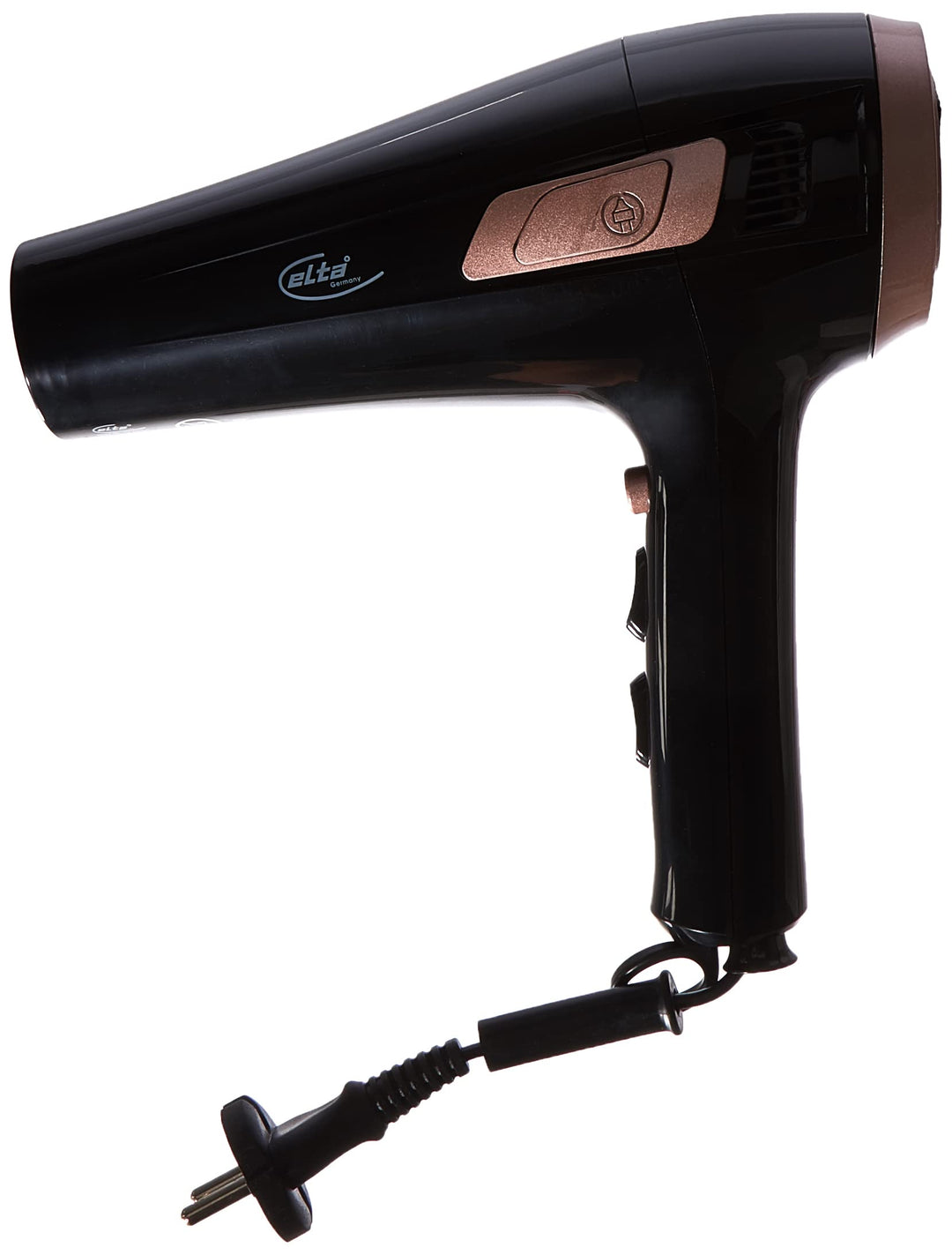 ELTA 4260427672501 Power Haartrockner mit Kabeleinzug, 500 g Schwarz, Schwarz