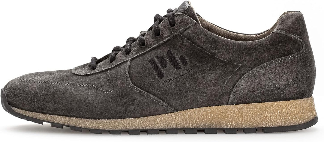 Pius Gabor Herren Sneaker Low,Halbschuhe,zertifiziertes Leder,Wechselfussbett 40 EU Weit Grau Slate,