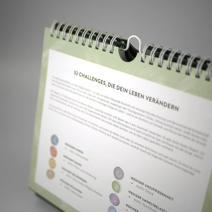 Das Minimalismus-Projekt: 52 Challenges für ein befreites Leben. Ordnung schaffen und nachhaltig leb