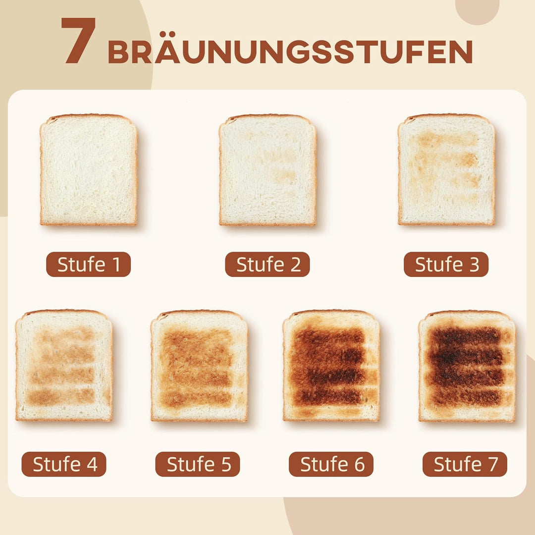 HOMCOM Wasserkocher Toaster Set Edelstahl 1,5L 2200W Wasserkocher automatischer mit Abschaltung 2 Sc