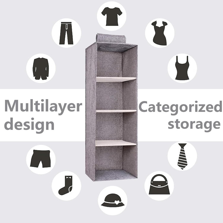 Hängeorganizer, Schrank-Organizer, Hängeregal, Hängeaufbewahrung, Faltbar Platzsparend, Hängeregal S