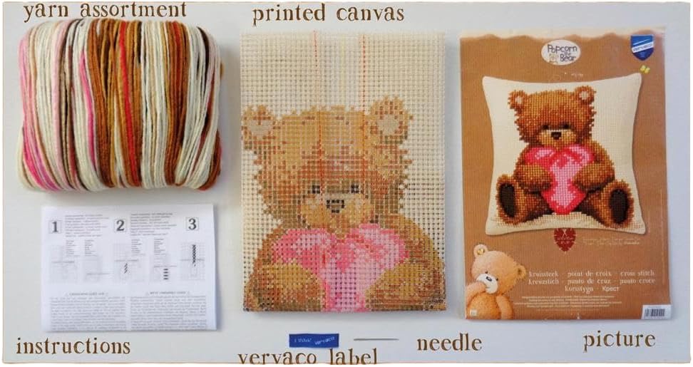 Vervaco Kreuzstichkissen/Stickkissen inklusive Material