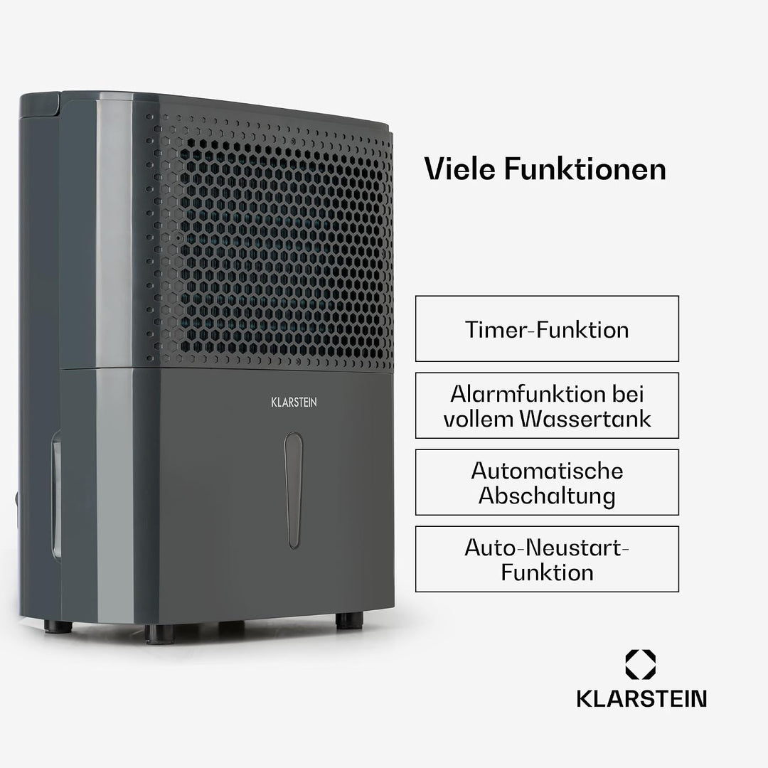 Klarstein Luftentfeuchter &amp; Luftreiniger Elektrisch, 10 L Raumentfeuchter Klein für Wohnung Schlafzi