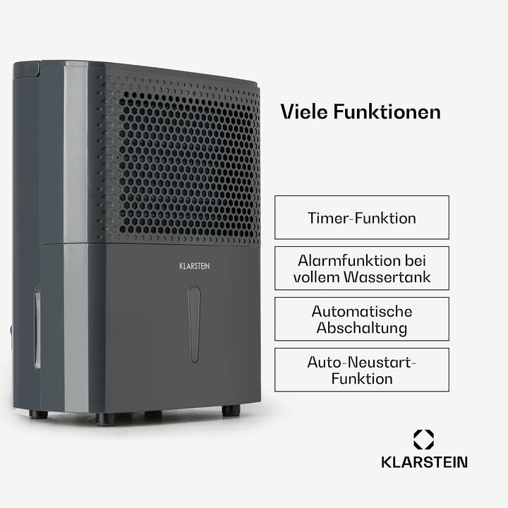 Klarstein Luftentfeuchter &amp; Luftreiniger Elektrisch, 10 L Raumentfeuchter Klein für Wohnung Schlafzi