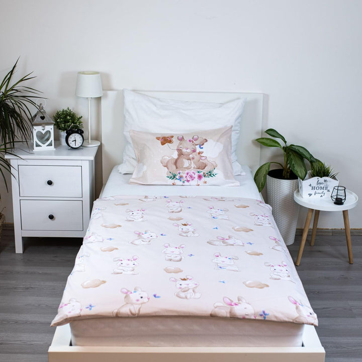 Jerry Fabrics Babybettwäsche Wendebettwäsche Set Bunny Star Baby 100x135 cm, 40x60 cm
