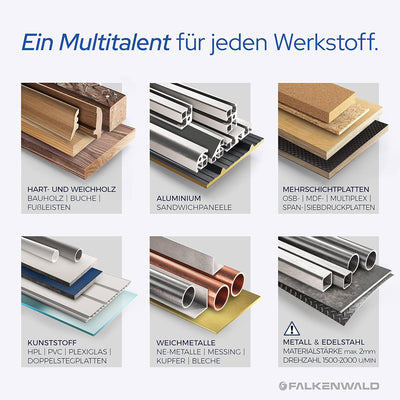 FALKENWALD ® Kreissägeblatt 136 x 20 mm - Ideal für Holz, Metall & Alu - Handkreissägeblatt kompatib