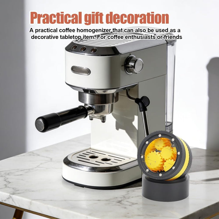 WDT Tool Espresso, Compatible with 58 mm Handle, Espresso Distributor with Planetary Spinning Gear D