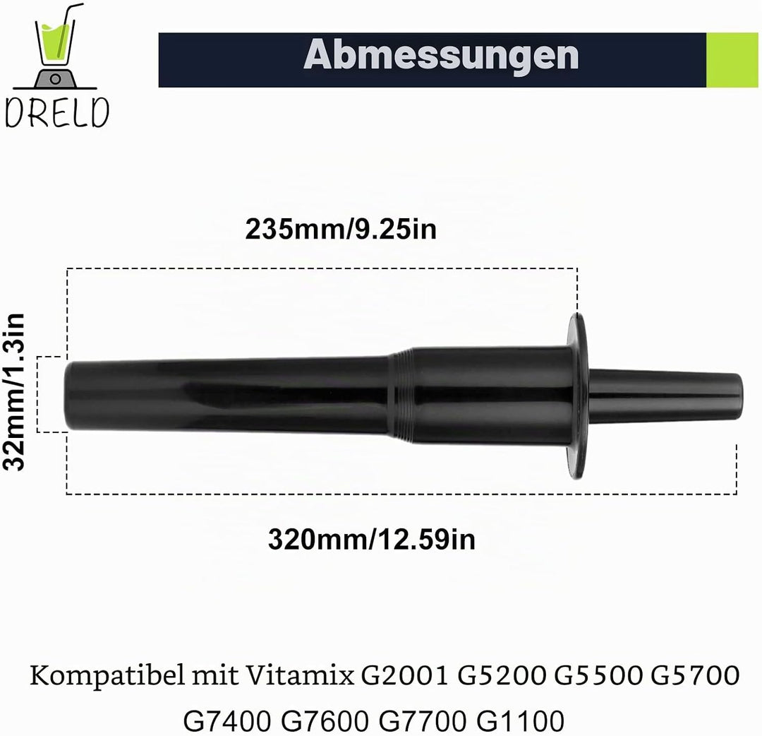 Dreld Mixer Tamper Tool Ersatz für Vitamix Classic 64-Unzen-Behälter Mischkolben-Zubehör Beschleunig
