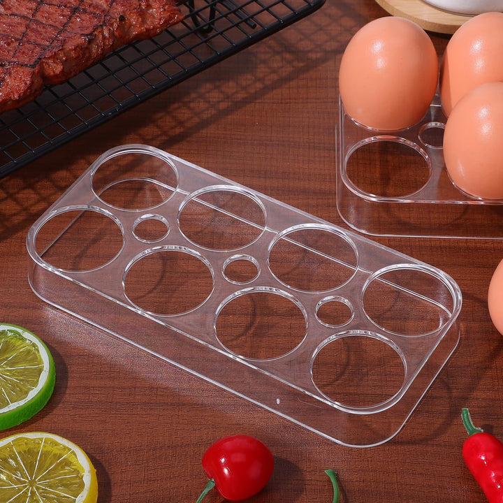 Hemoton 2 Eierschale, für Kühlschrank, für bis zu 8 Eier aus Kunststoff, stapelbar, für die Küche.