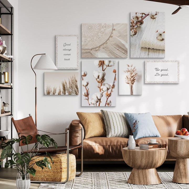 Muralo - Wandbilder Set - Leinwand Bilder Set Aufhängefertig - das Leinwandbilder Set - Bilder für W
