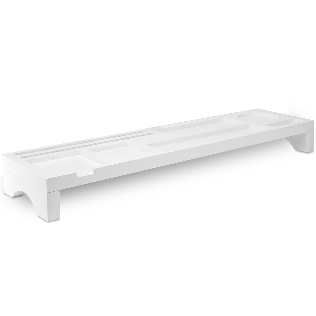 Rubberneck Bambus Schreibtisch Organizer mit Handy-, Tablethalterung - für Tastatur, Maus, Büro Zube