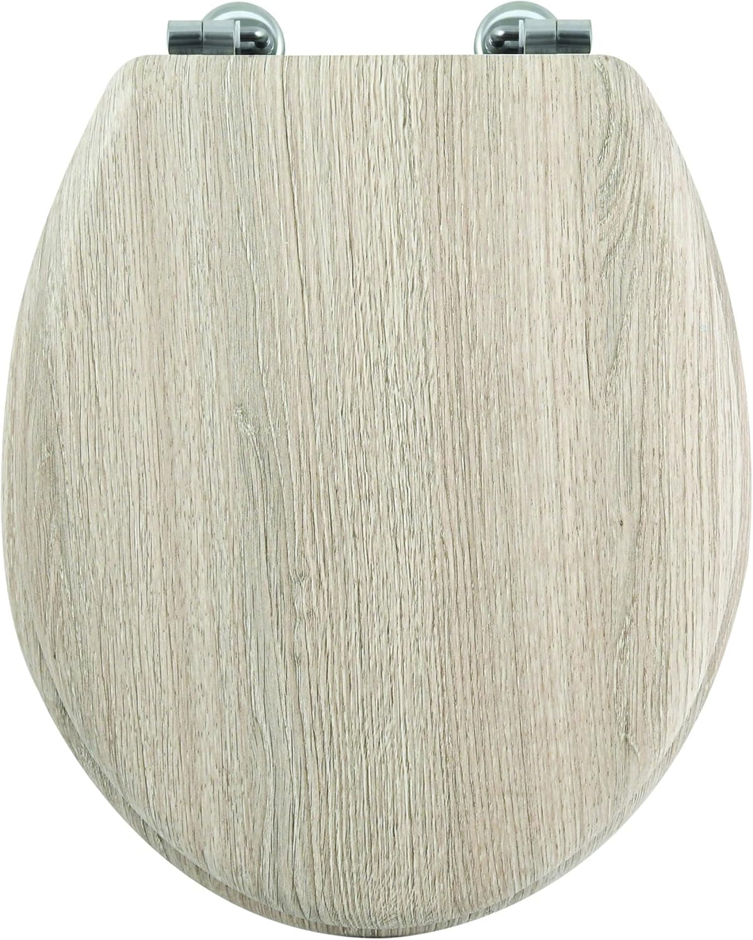 MSV WC Sitz Toilettendeckel MDF Holzkern"Parkett" Scharniere aus Edelstahl - hochwertige und stabile