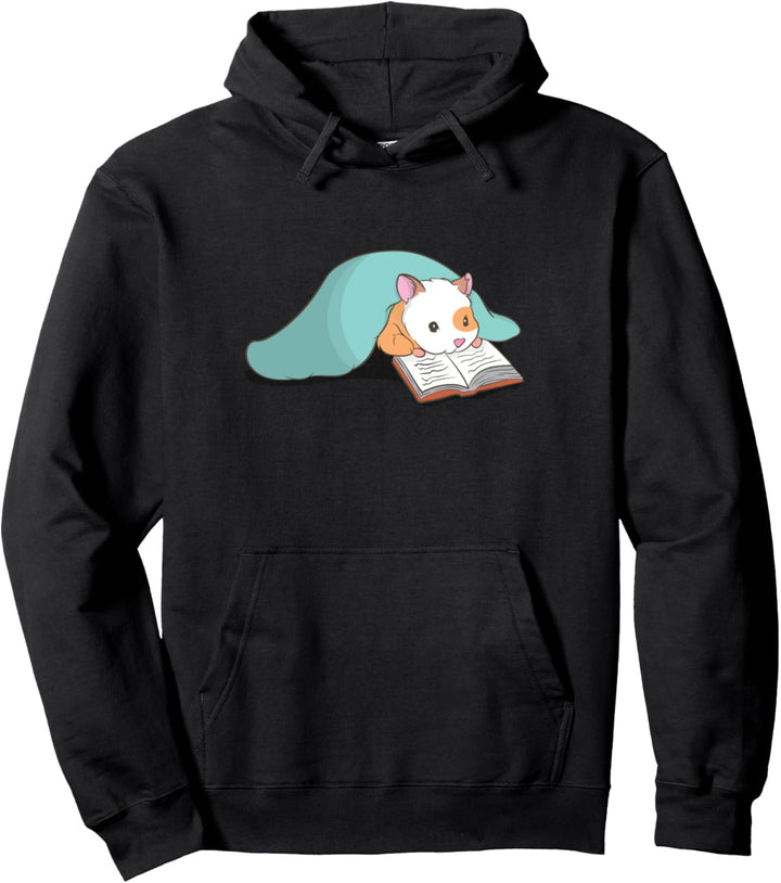 Niedlicher Hamster Leseratte Bücher Pullover Hoodie