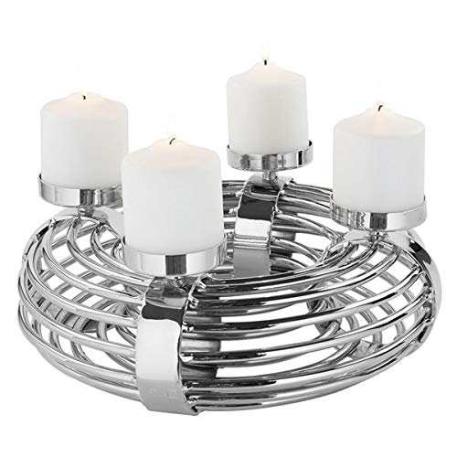 Fink - Adventskranz - Ventura - Metall - Silber - Ø 60 cm