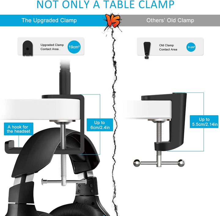 zealsound Mikrofon Arm Ständer,Verstellbarer Schwanenhals Mikrofonarm mit Microphone Clip, 3/8" auf