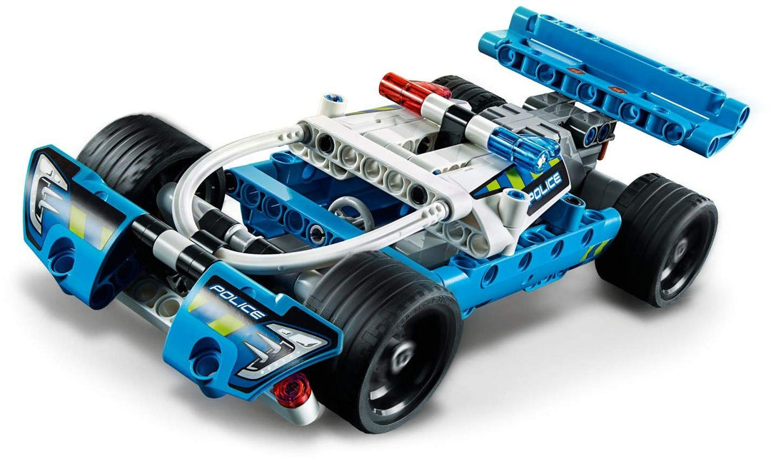 Lego 42091 Technic Polizei-Verfolgungsjagd, Spielzeugauto mit Rückziehmotor, Bauset für Jungen und M