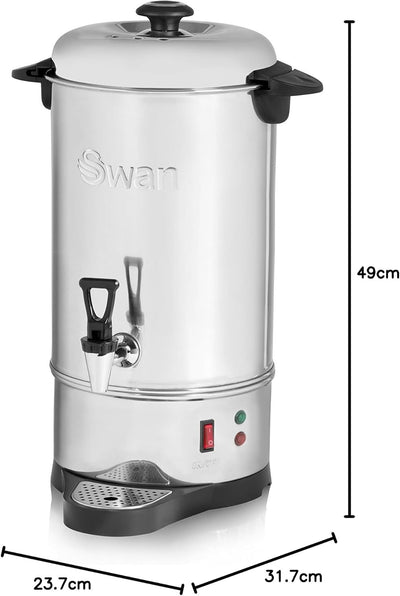 Swan 10 Liter (40 Tassen) kommerzieller Edelstahlurne/Wasserkocher 10 Litre, 10 Litre