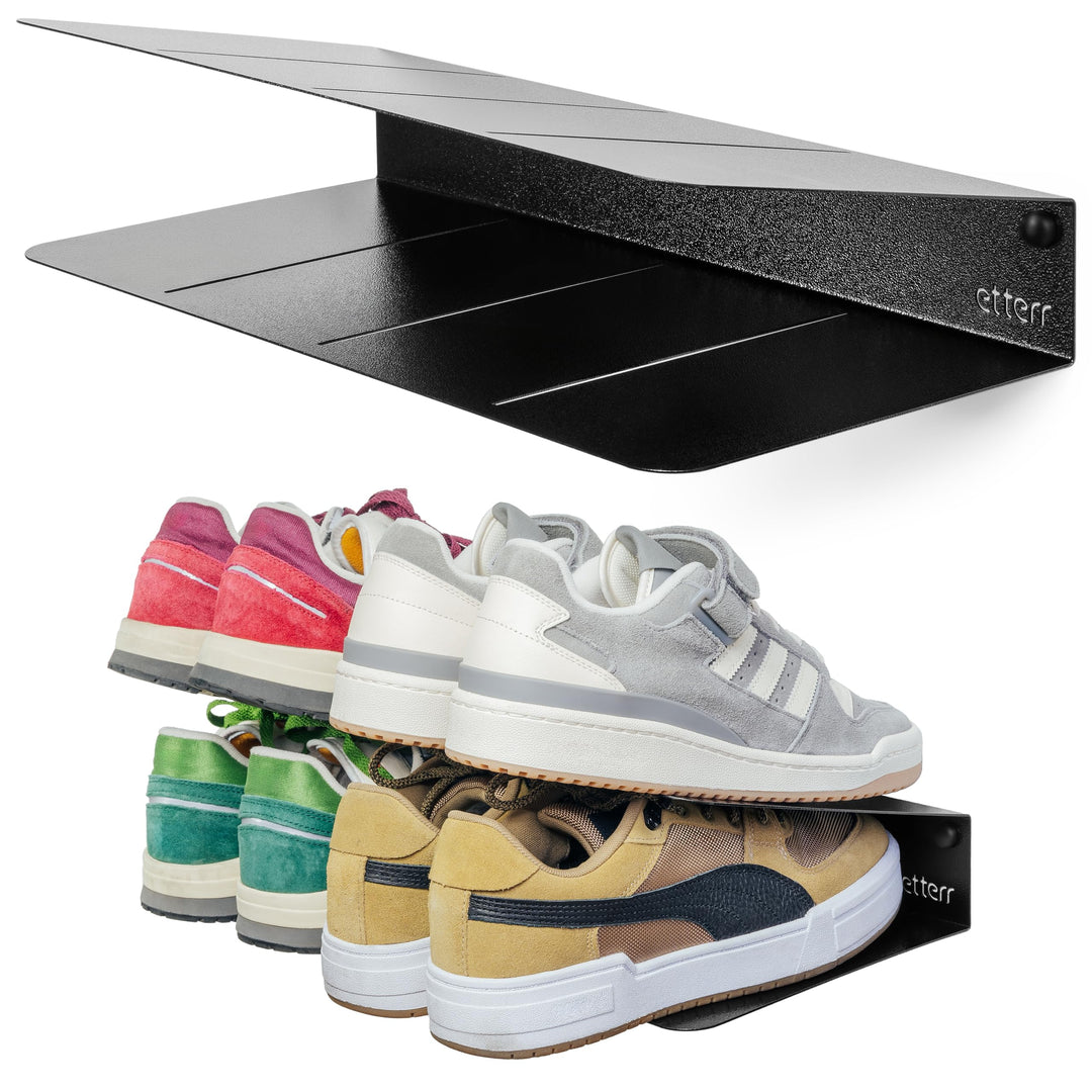 Schuhregal Eingang Schuhregal Schmal Innen und Aussen Wandschrank 40 X 20 X 10 CM. Schwarz, 40 X 20
