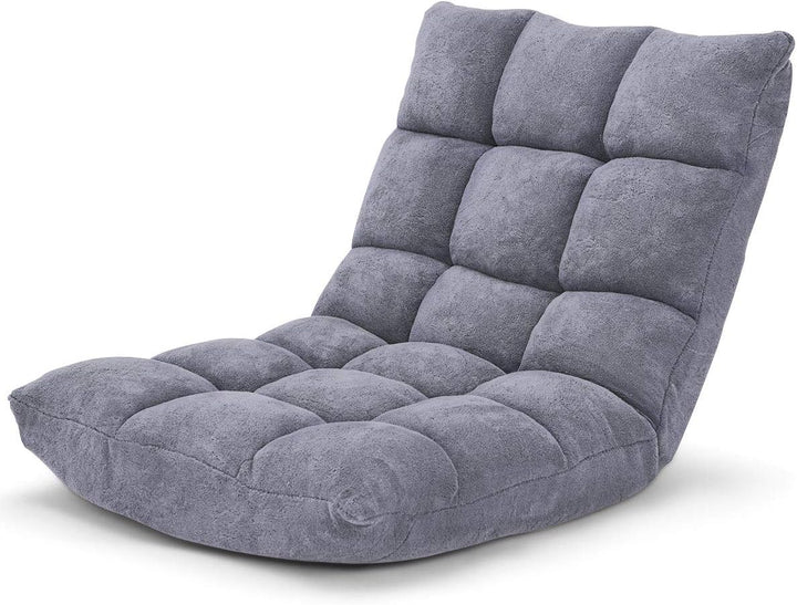 GOPLUS Bodenstuhl, Bodensofa mit Rückenlehne, Bodensessel mit Schlaffunktion, Floor Chair, Lazy Sofa