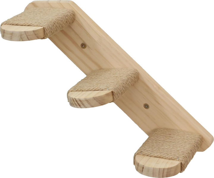 Kerbl Katzenleiter Timber (Farbe Natur, L x B 38 x 16,5 cm, max. Belastbarkeit 6 kg, mit natürlicher