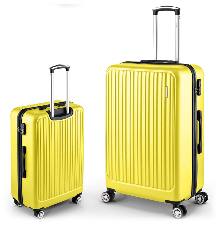 ABS Hartschalenkoffer - Ergonomisch & Sicher - Mittelgrosser Trolley Koffer mit 360° Rädern, Zahlen-