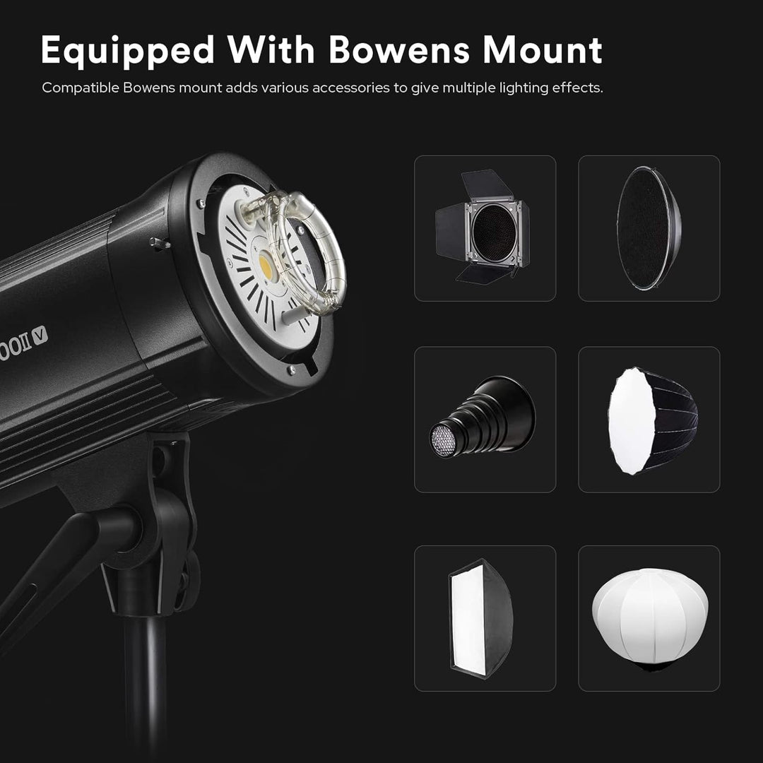 GODOX SK400II-V 400Ws 5600K Bowens Mount Fotostudio-Stroboskoplicht, Eingebautes 2.4G Wireless X Sys