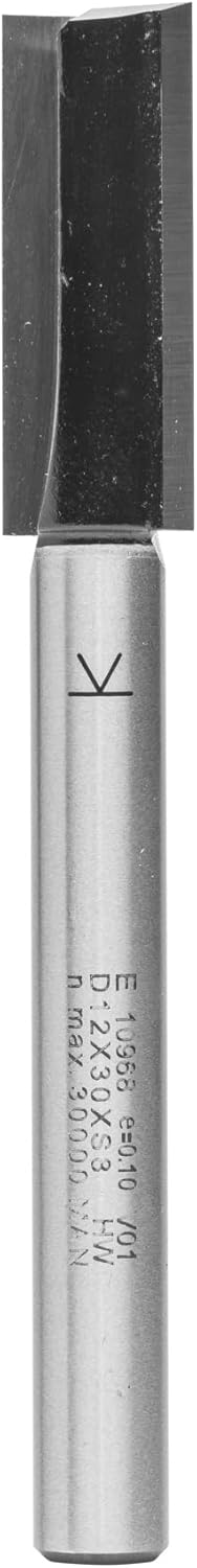ENT 10968 Nutfräser HW, Schaft (S) 8 mm, Durchmesser (D) 12 mm, NL 30 mm, SL 58 mm, GL 90 mm, mit Ha