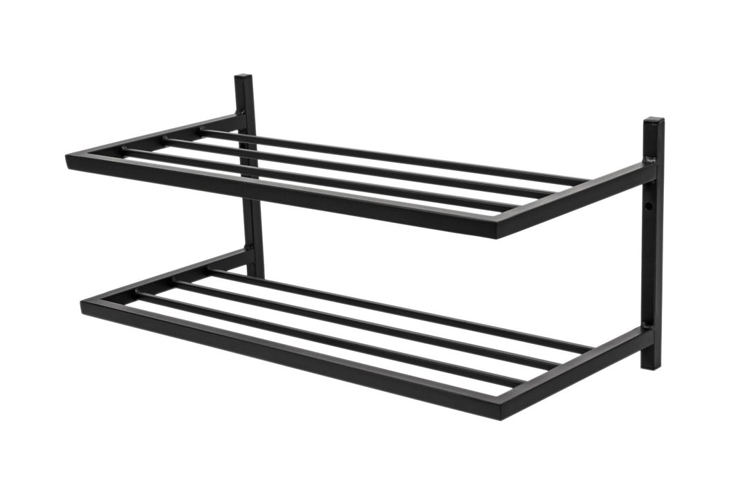 Schuhregal Metall - Schuhregal Hängend - 50 x 33 x 31 cm - mit 2 Ablagen, Wandmontage - Schuh Organi