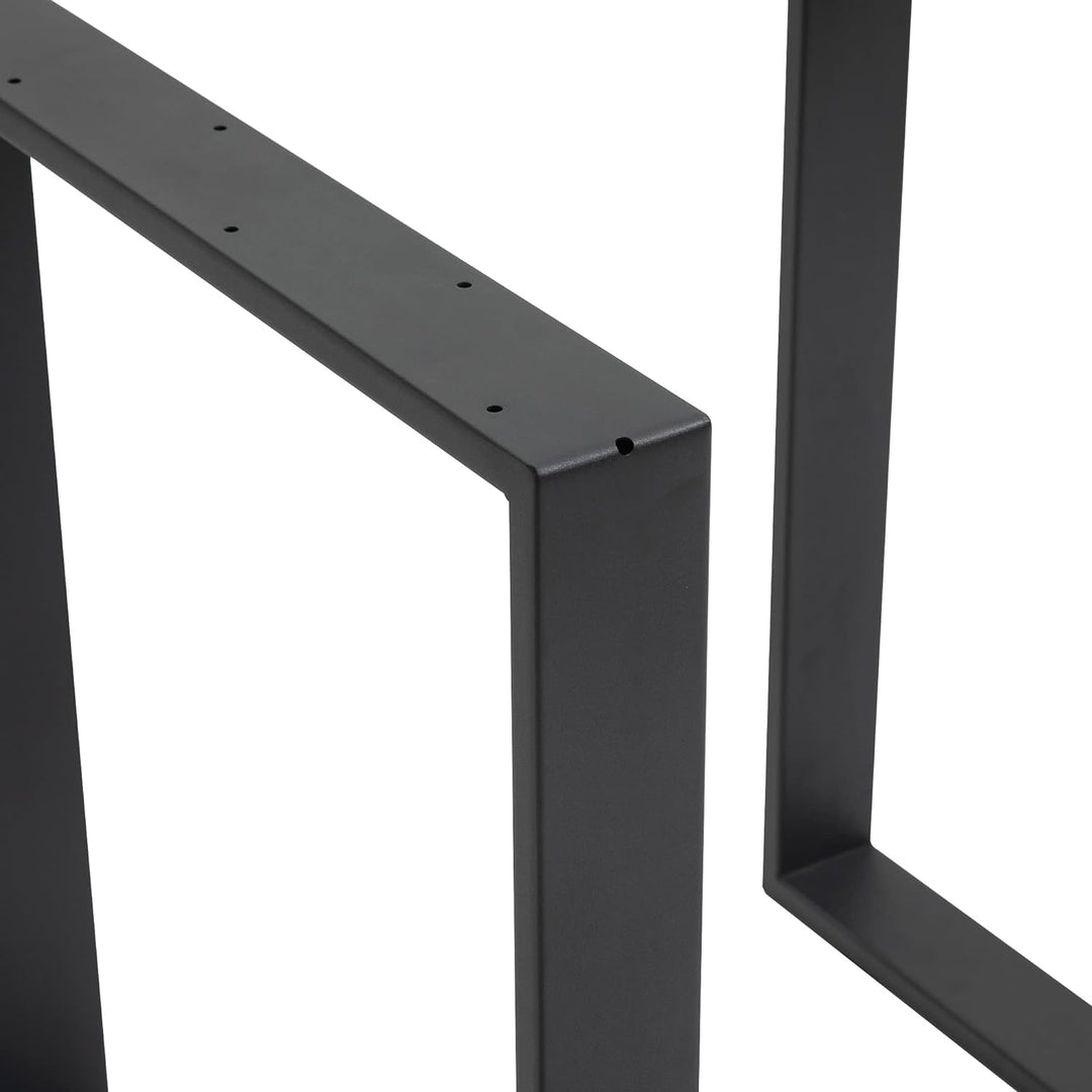 HOMCOM Tischbeine, 2er-Set Tischkufen, Möbelfüsse aus Vierkantprofilen, 60 x 72 cm Tischgestell für