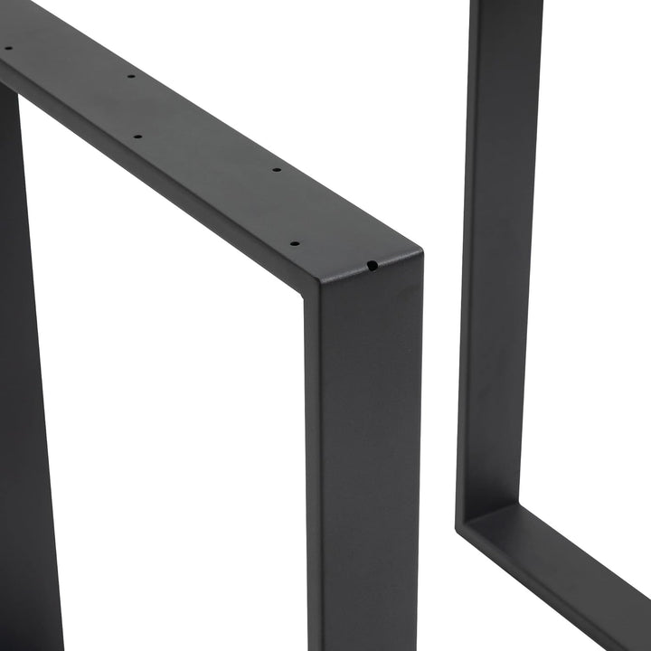 HOMCOM Tischbeine, 2er-Set Tischkufen, Möbelfüsse aus Vierkantprofilen, 60 x 72 cm Tischgestell für