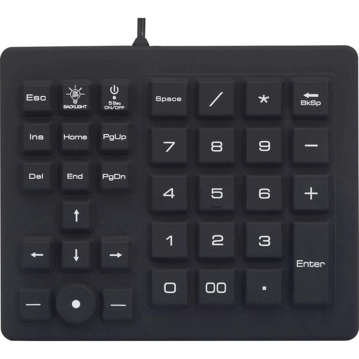 Renkforce USB Nummernblock Spritzwassergeschützt, Staubgeschützt, Touch-Tasten Schwarz