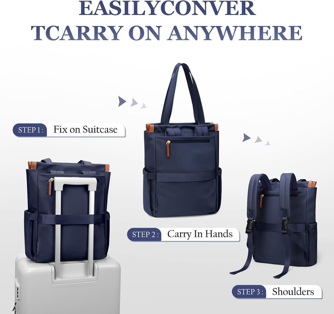 GOLF SUPAGS Convertible Laptop-Rucksack für Frauen Casual Daypack Notebook Tote Bag für Arbeit Hochs