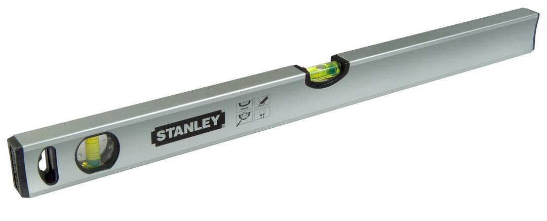 Stanley Wasserwaage Klassik (40 cm Länge, magnetisch, schlagfeste Blocklibelle, grosse Seitenlibelle