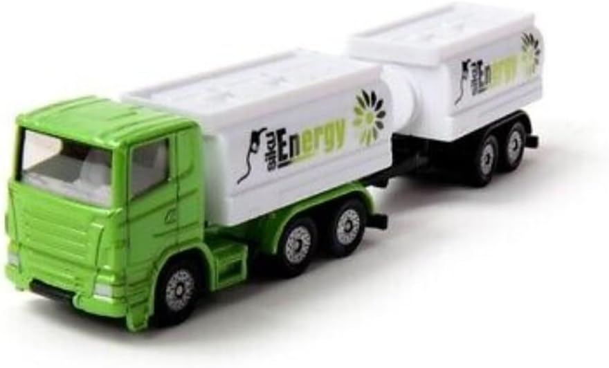 siku 1690, LKW mit Tankwagenaufbau und Anhänger, Metall/Kunststoff, 1:87, Grün/Weiss, Mit Tandemachs