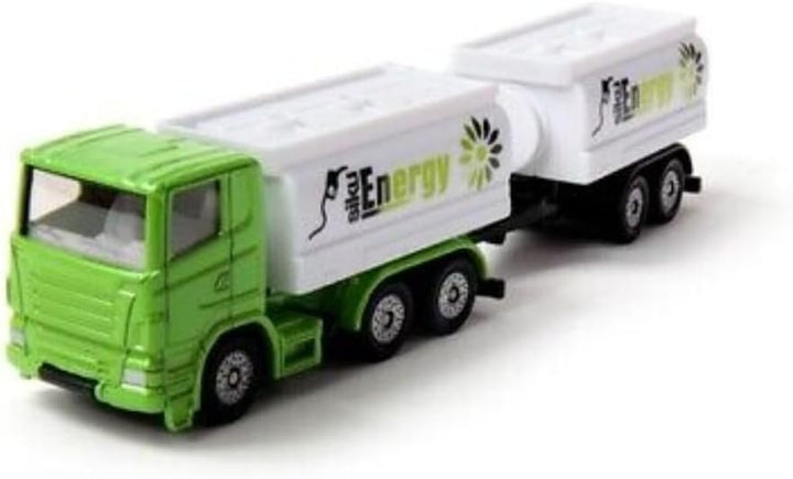 siku 1690, LKW mit Tankwagenaufbau und Anhänger, Metall/Kunststoff, 1:87, Grün/Weiss, Mit Tandemachs