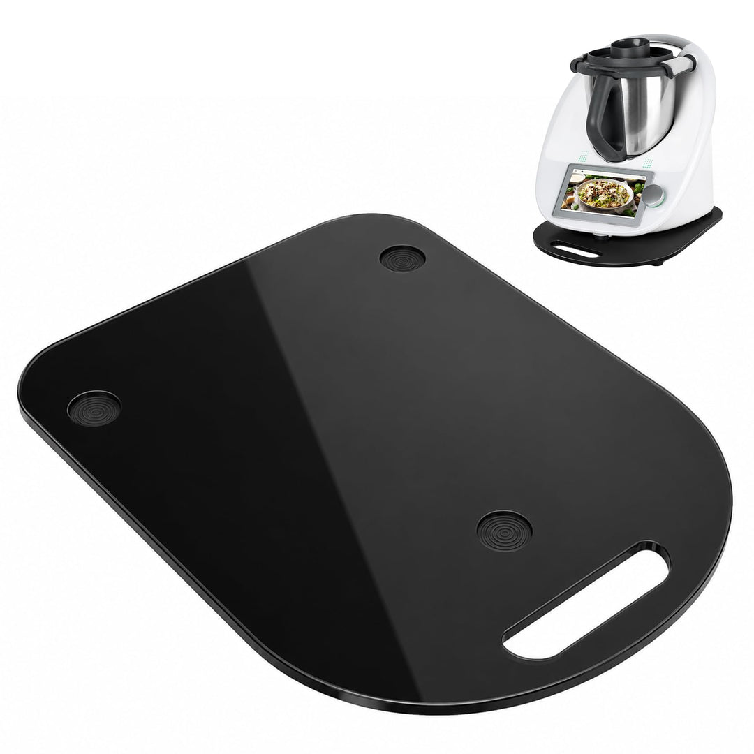 Verbesserte Kugel-Gleitbrett für Thermomix TM6/TM5 Zubehör, leichtgängiges Rollbrett Slider, schwarz