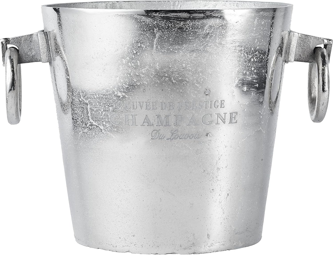 Michael Noll Champagnerkühler, Weinkühler, Flaschenkühler, Aluminium, Silber, S, M, L, 20 cm, 23 cm,